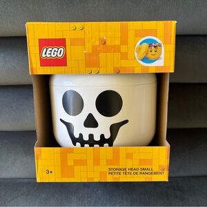 LEGO Halloween Storage Head Skull White Skeleton Small
